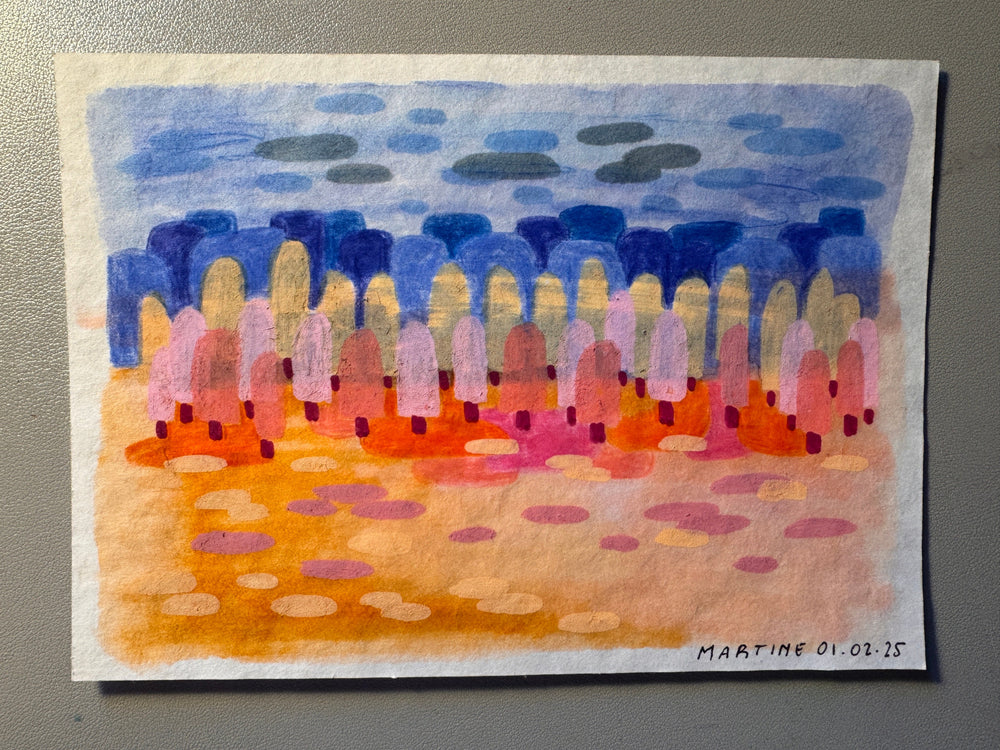 Een kleintje dit keer… A6 (viltstift, kleurpotlood, posca)