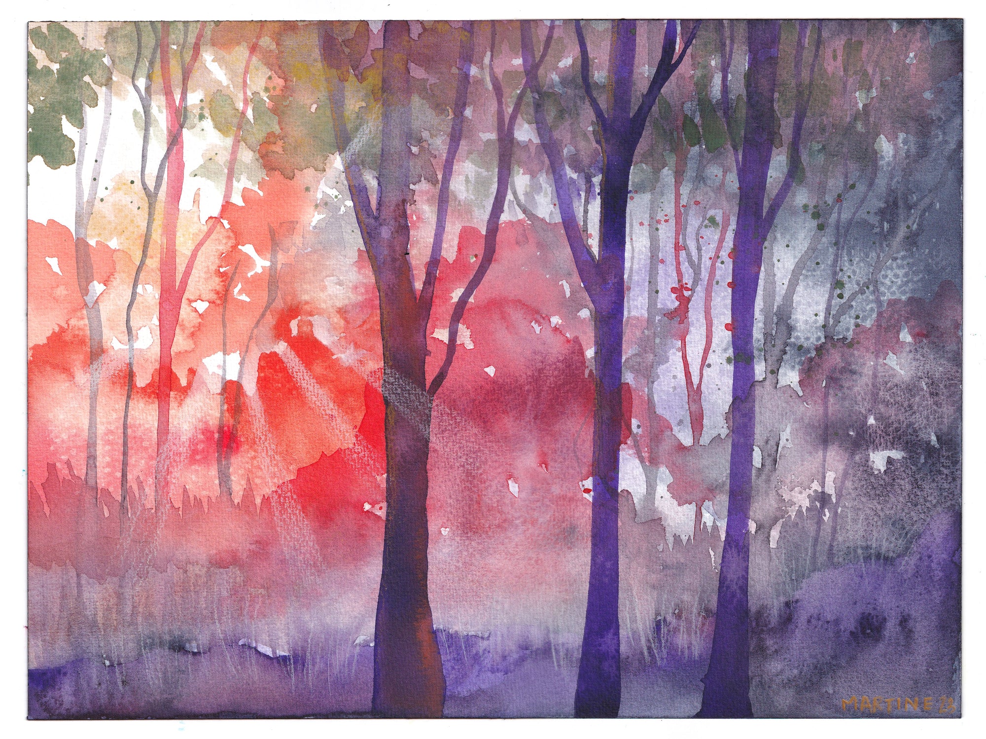 Trees #020 - original artwork 31x23 cm