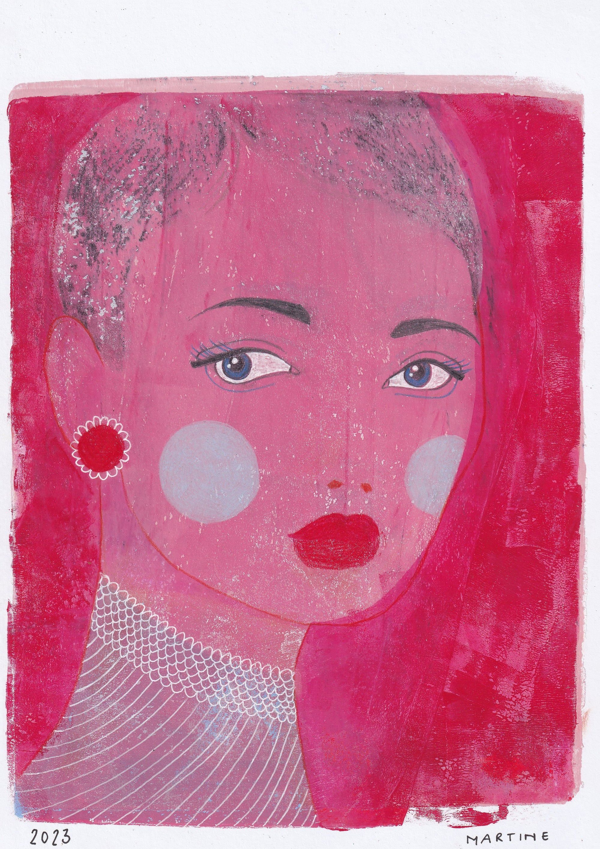 Portrait, original artwork A4