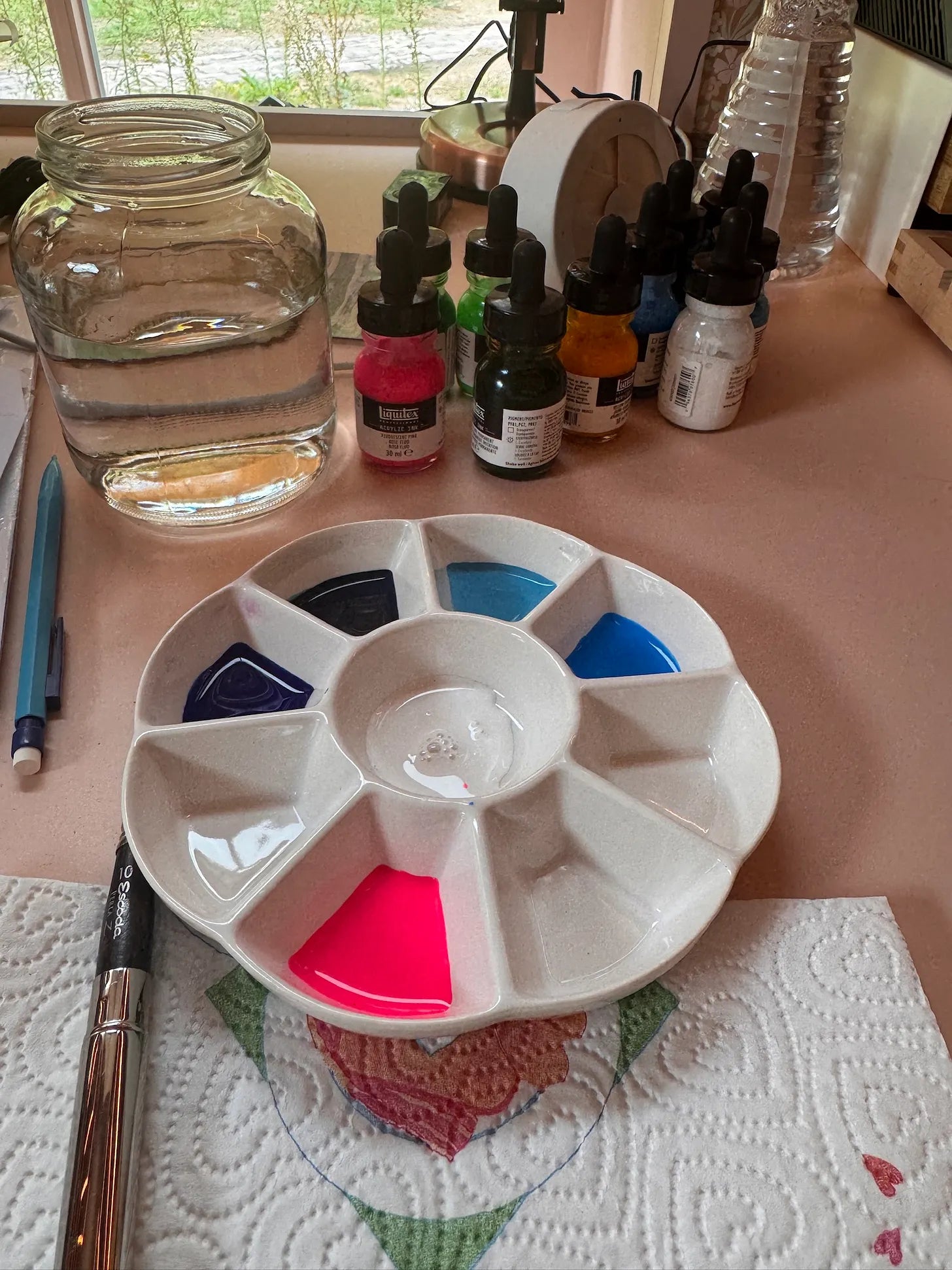 Schilderen met acrylic inks van Liquitex