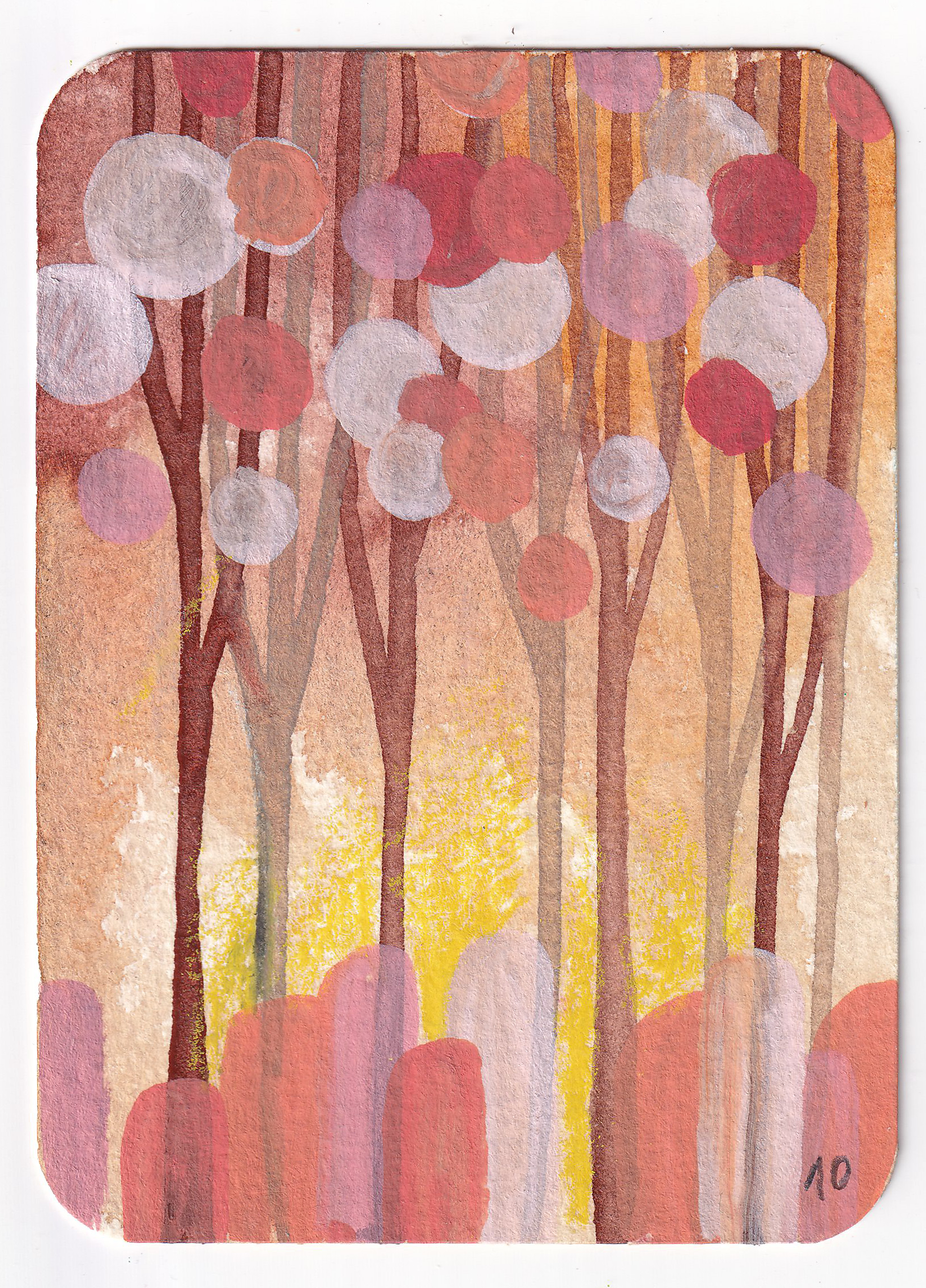 ACEO #002: Sun Trees - original trading card