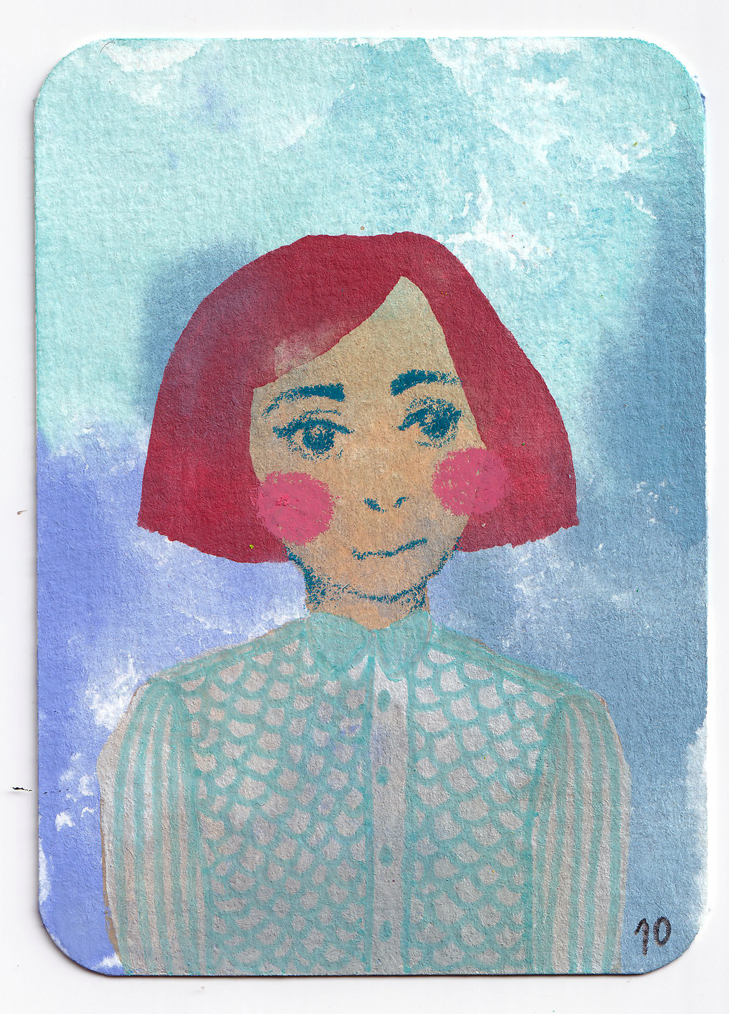 ACEO #005: Big Sister 001 - original trading card