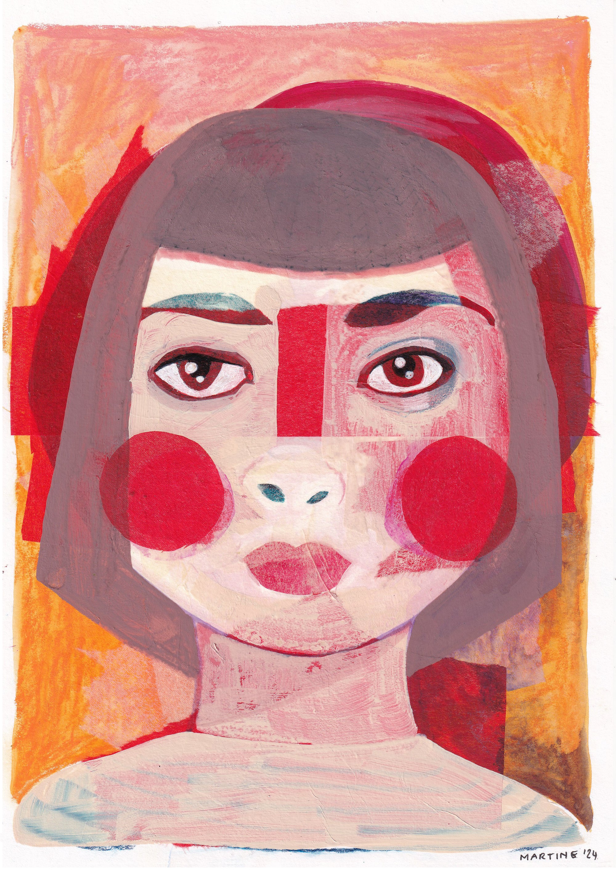 Portrait in collage (original artwork A4)