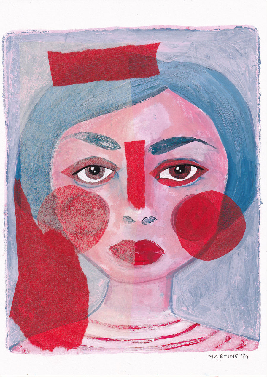 Portrait in collage (original artwork A4)