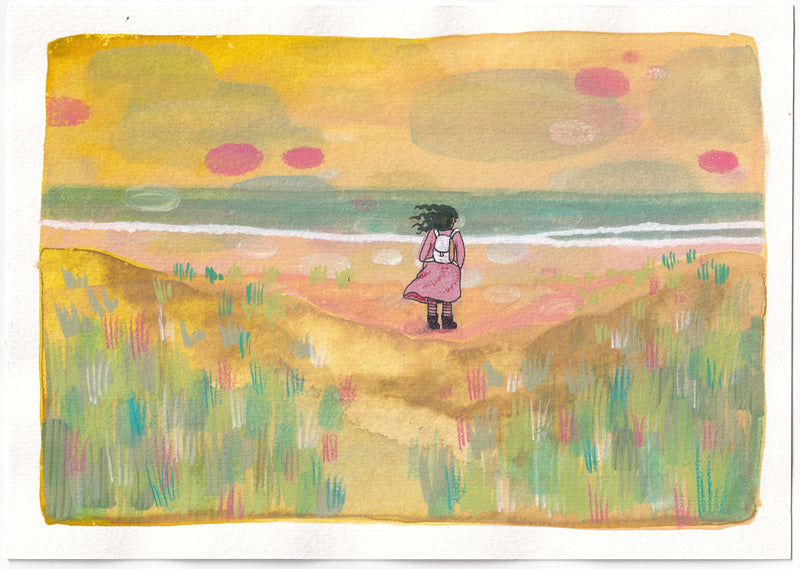 Meisje aan zee