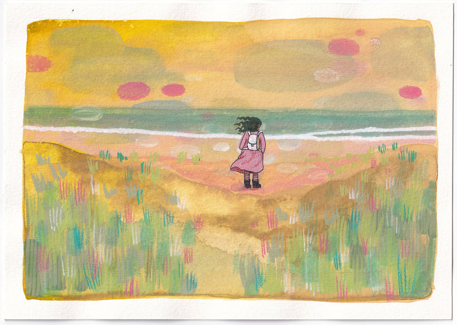 Meisje aan zee