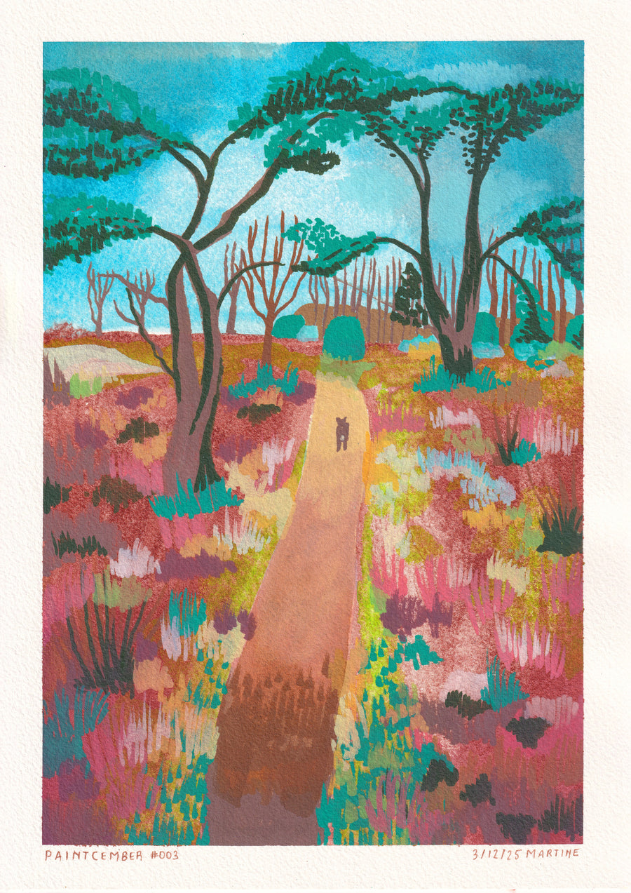 A path on the Kiekenberg - Paintcember #003