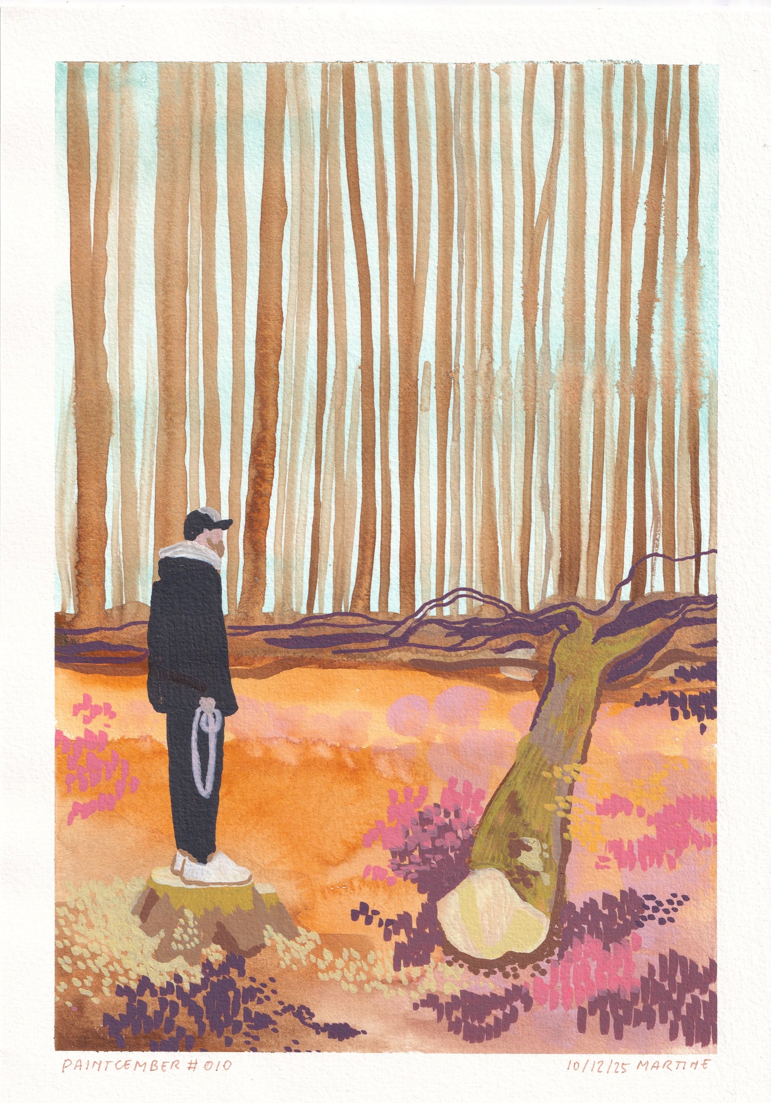 Arjen in het Amsterdamse Bos - Paintcember #010