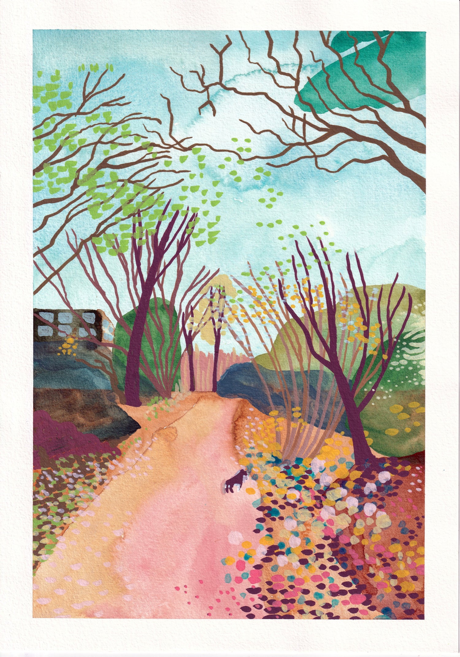 Pad in het Beatrixpark met Kapitein Muis - Paintcember #012