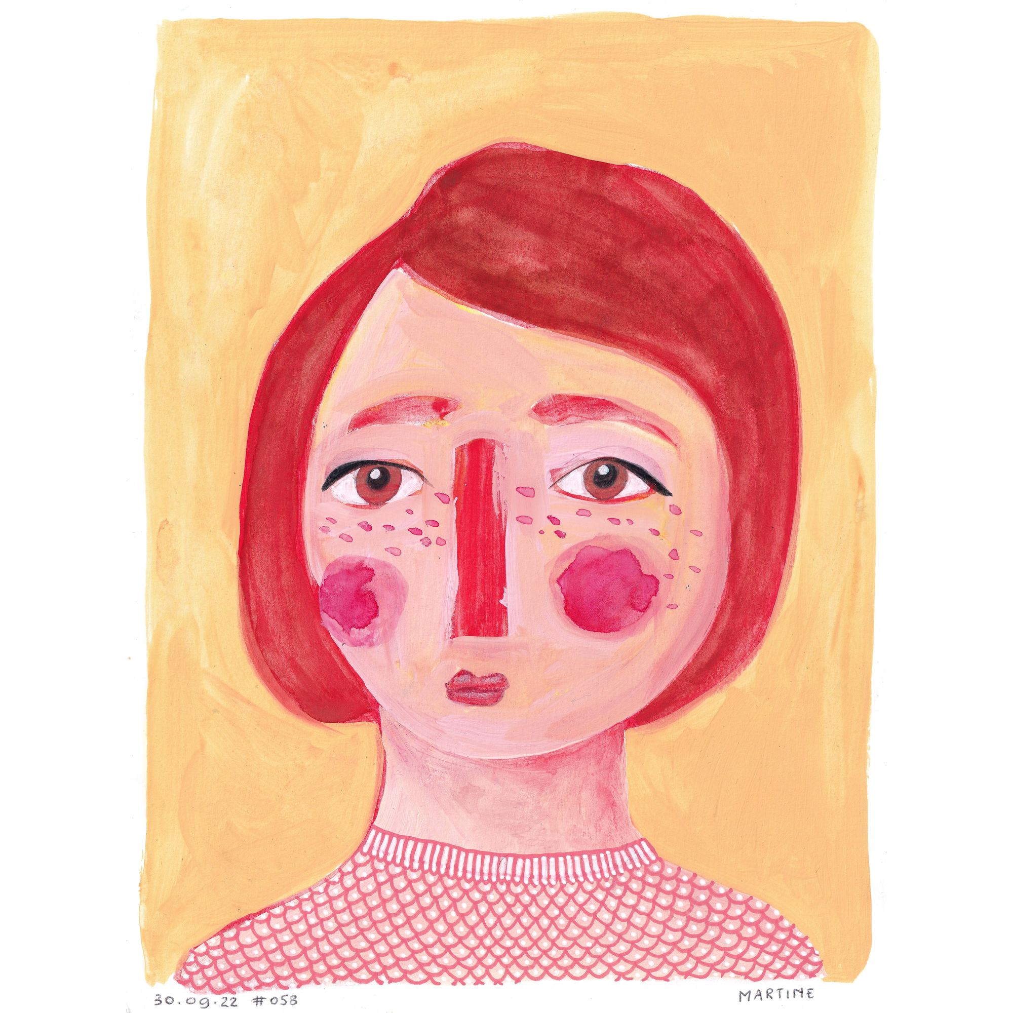 • Portrait #058 - original artwork 22,8 x 30,5 cm