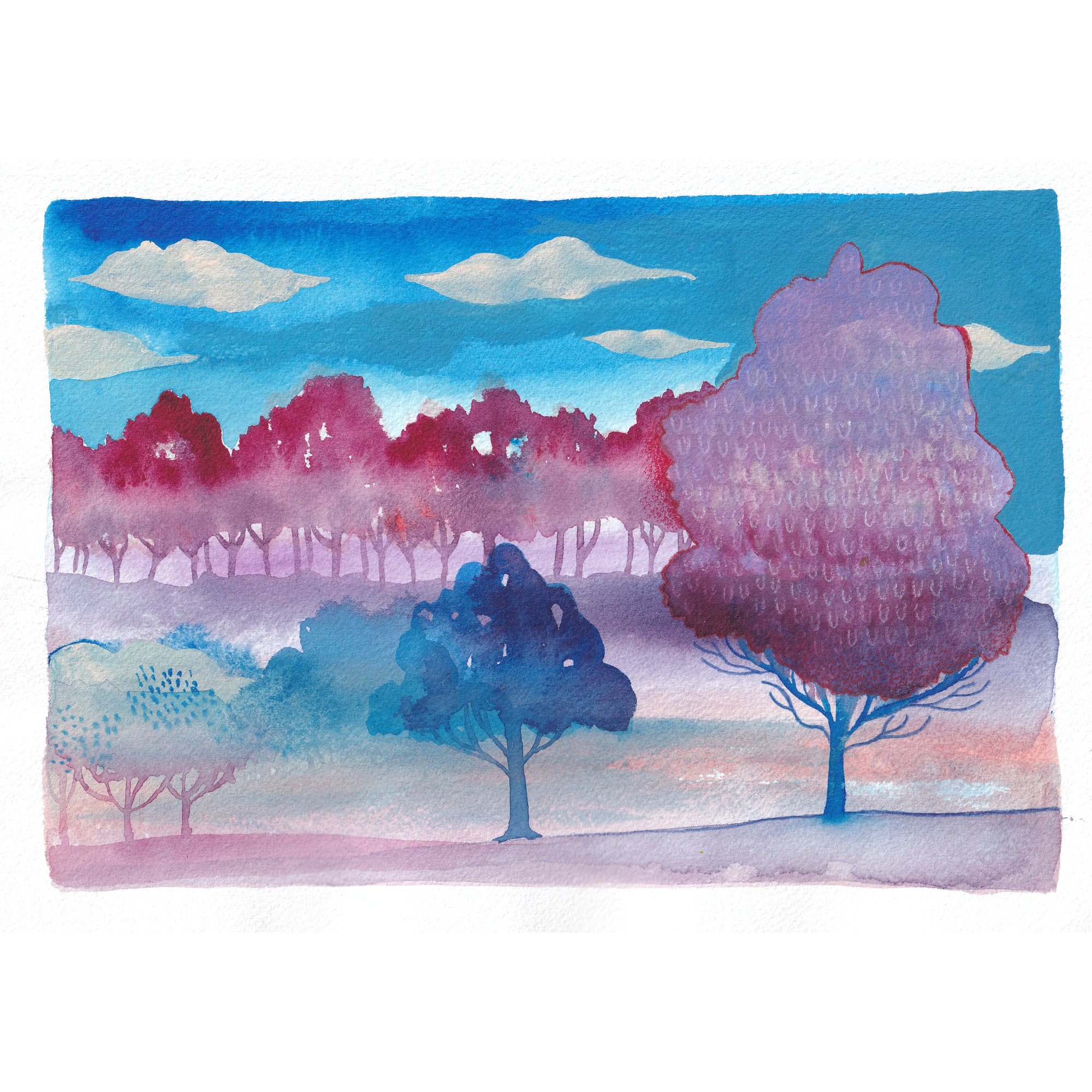 • Trees #011 - original artwork A4