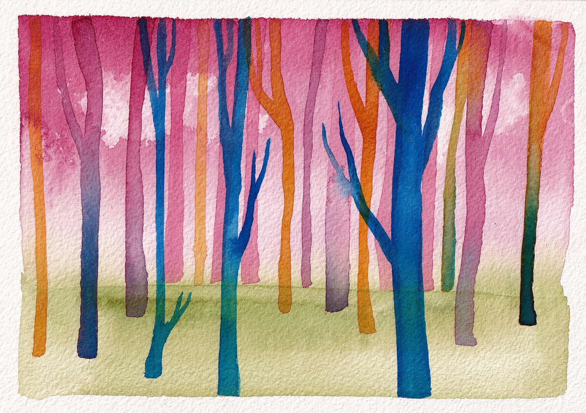 • Trees #012 - original artwork A5