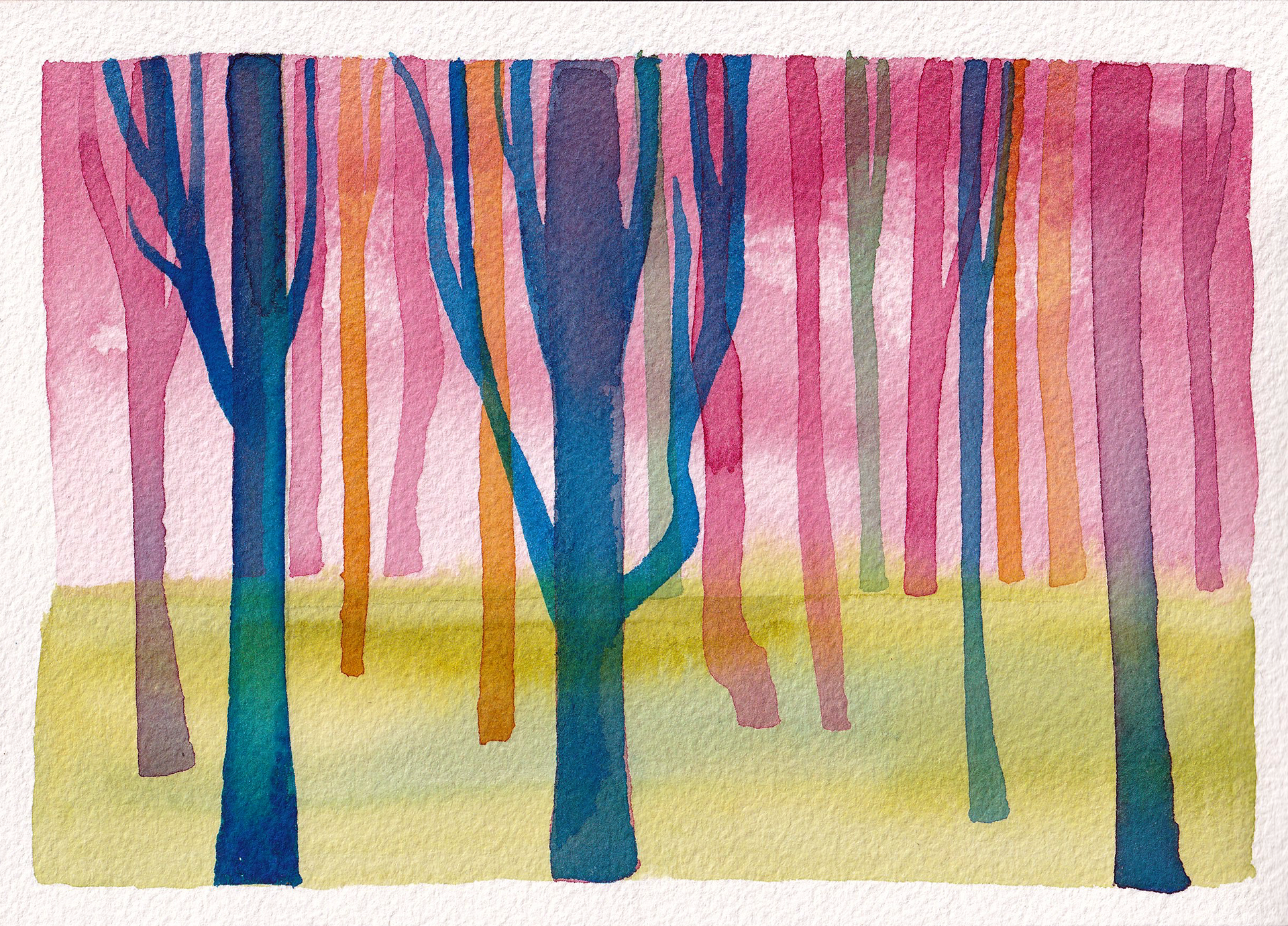 • Trees #013 - original artwork A5