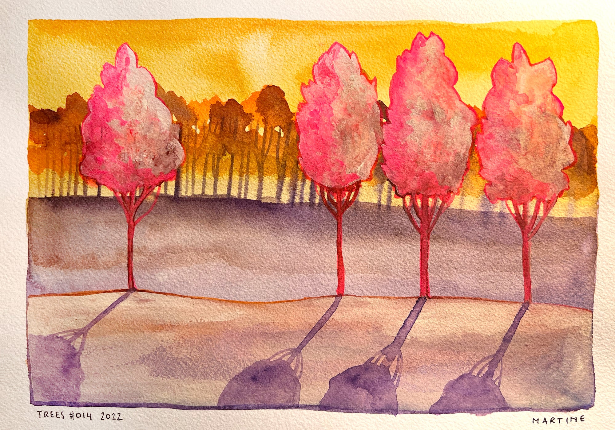 • Trees #014 - original artwork A4