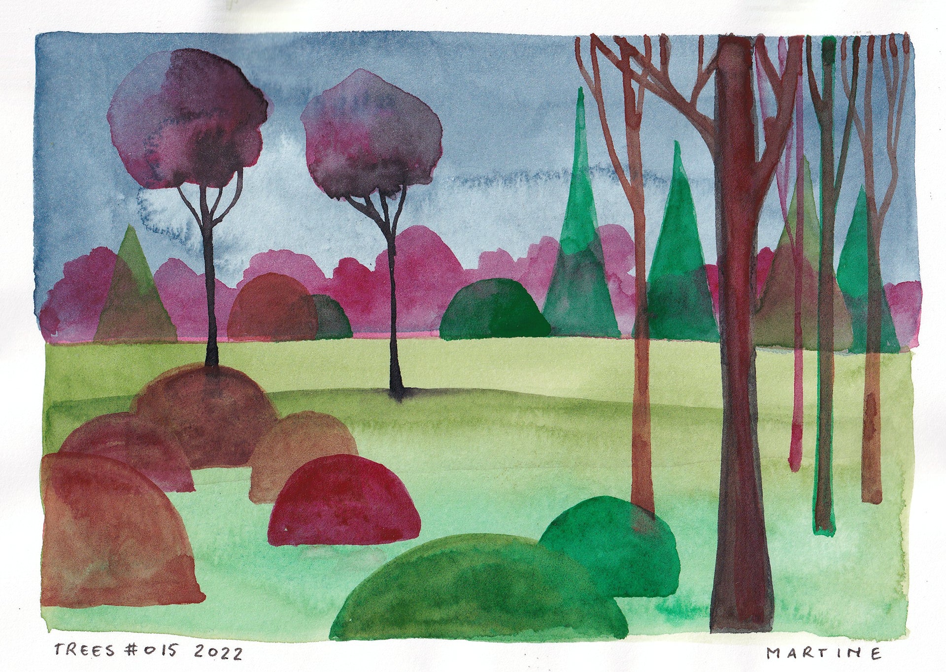 Trees #015 - original artwork A5