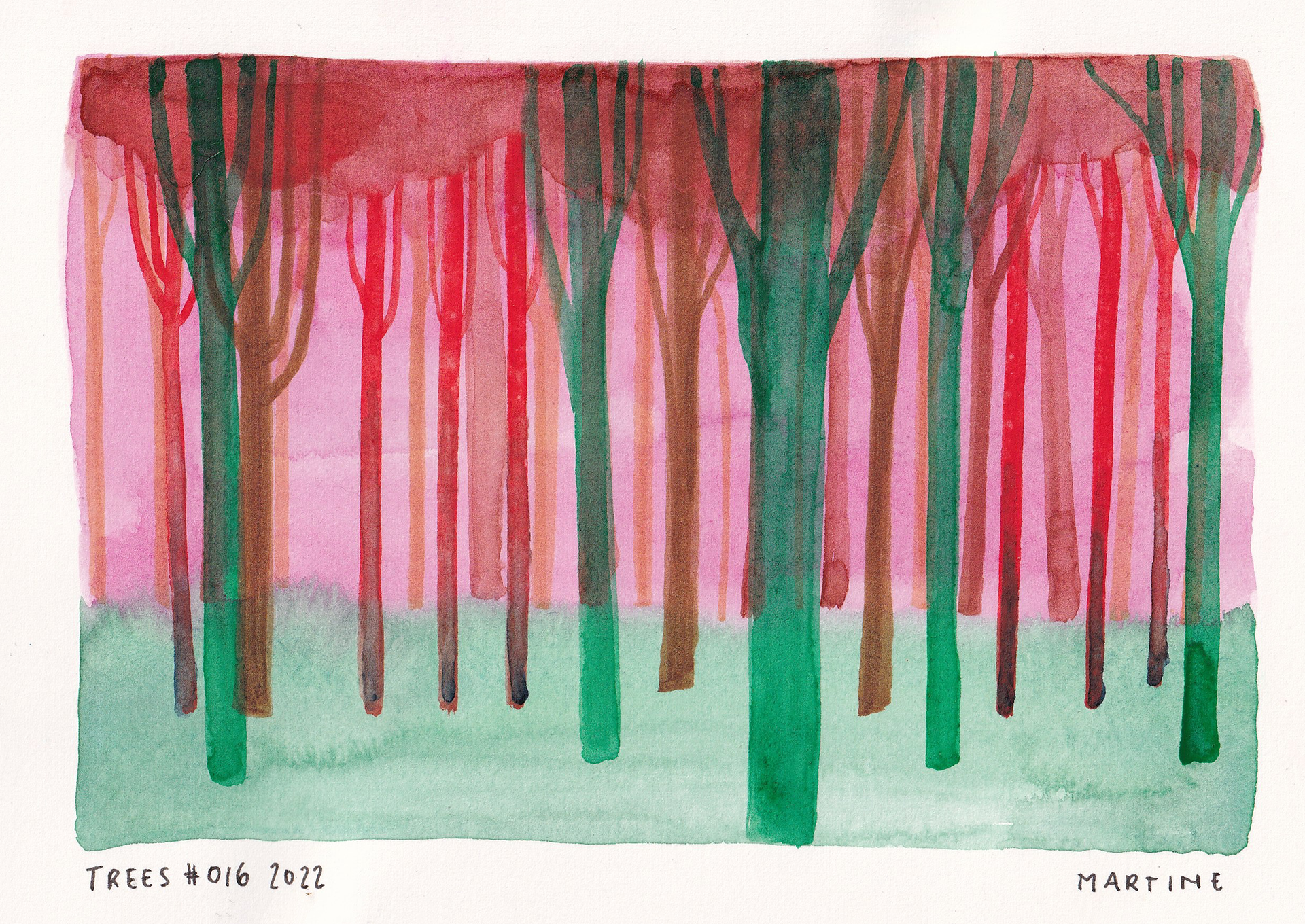 Trees #016 - original artwork A5