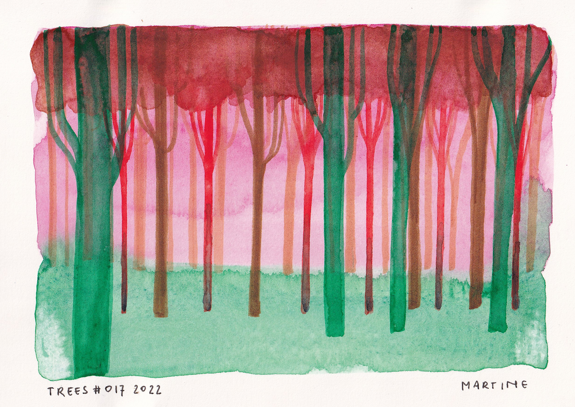Trees #017 - original artwork A5