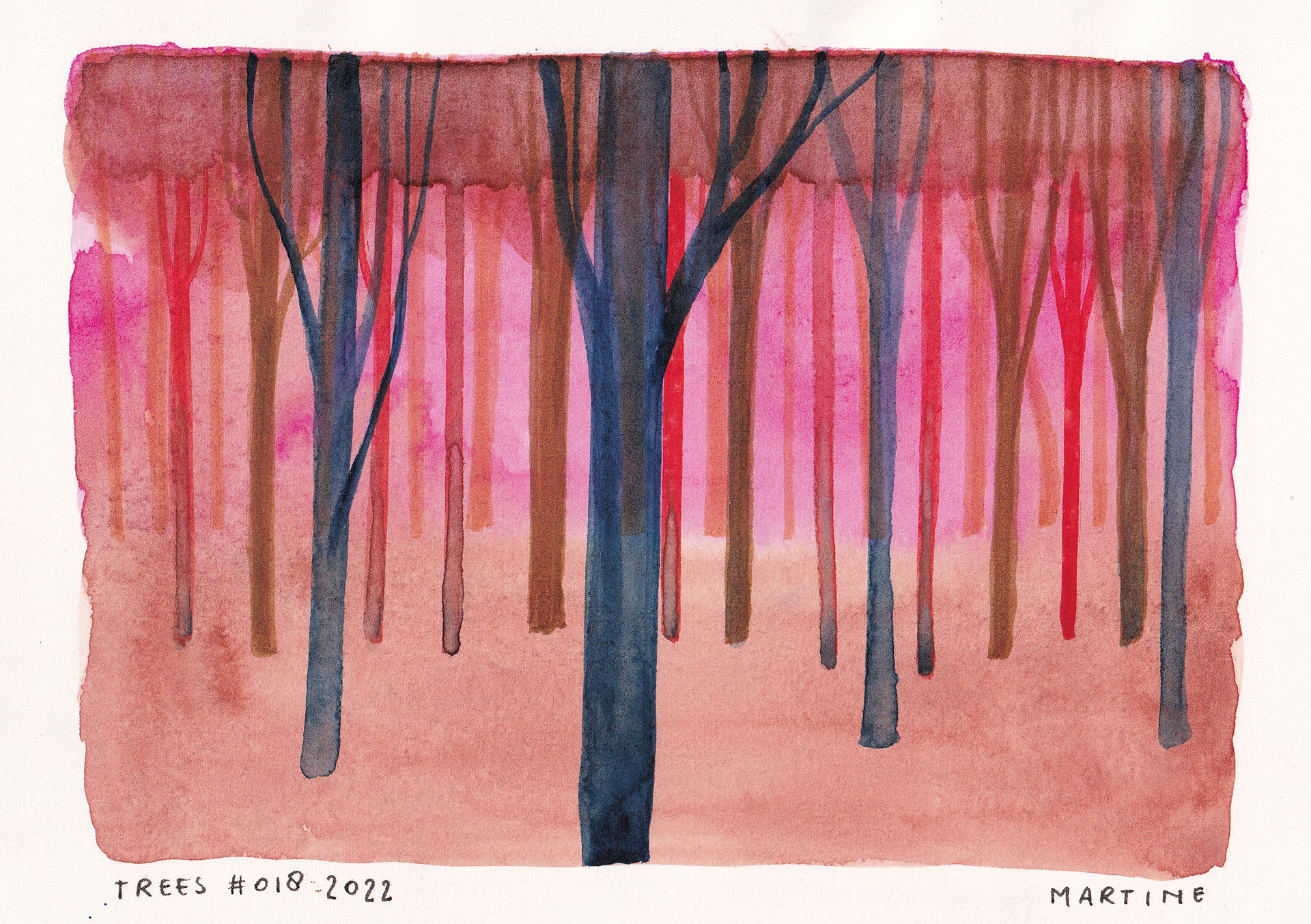 Trees #018 - original artwork A5