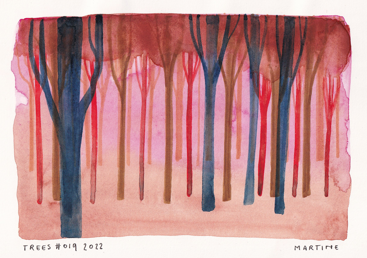 Trees #019 - original artwork A5
