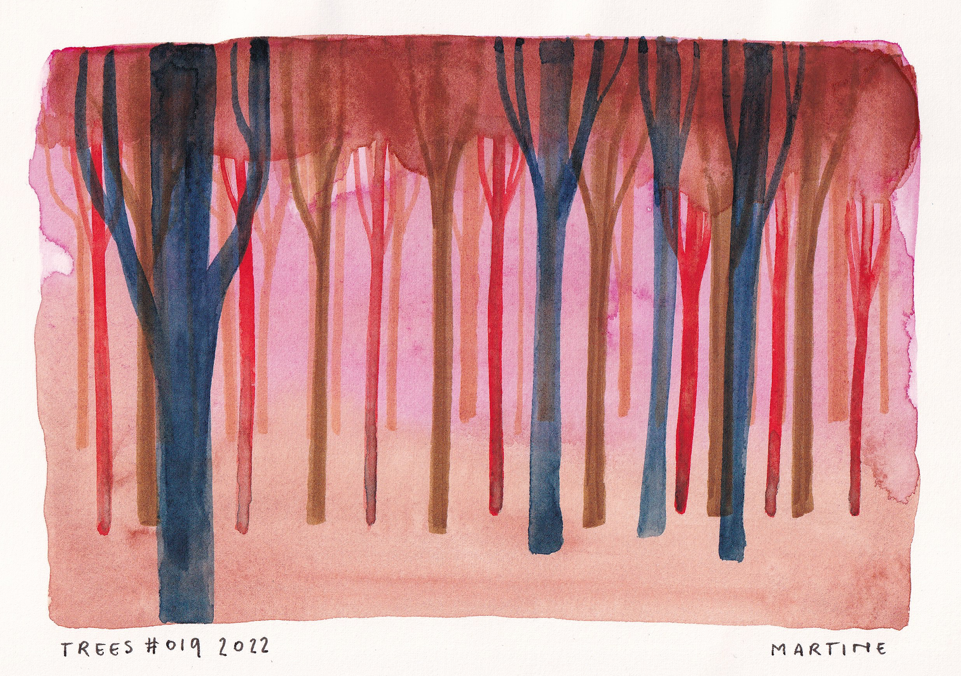 Trees #019 - original artwork A5