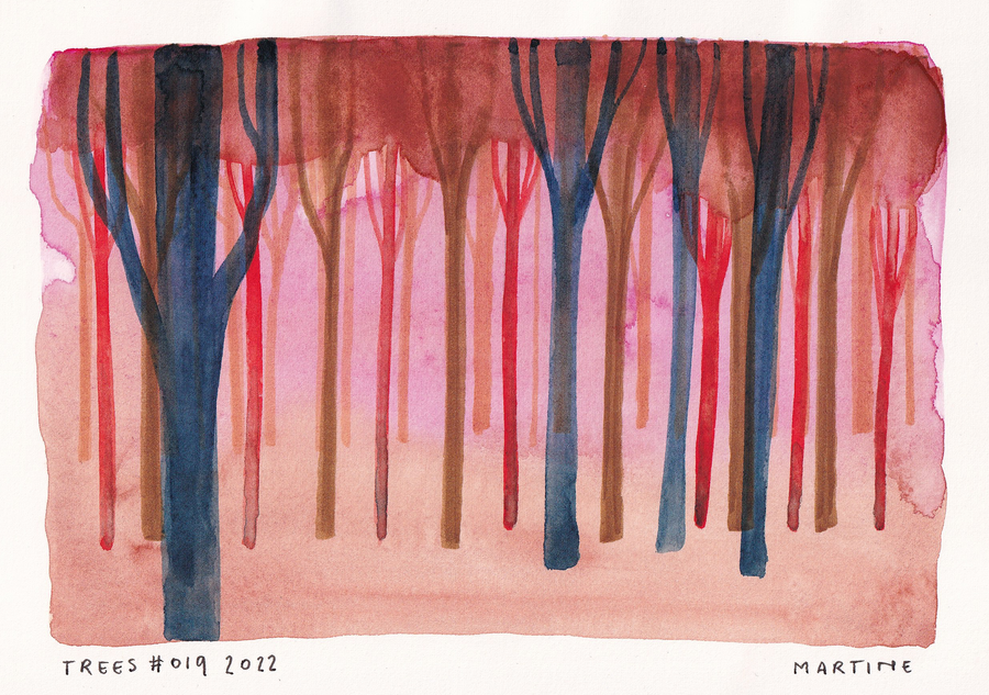 Trees #019 - original artwork A5